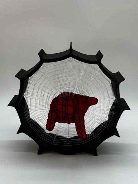 Spiderman Hand INSPIRED Web String Art.